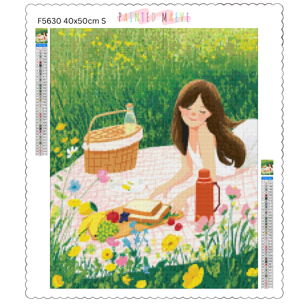 Sunny Picnic Bliss: Diamond Painting Collection