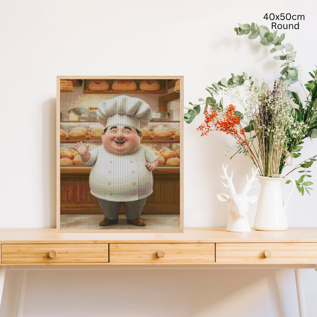 Friendly Baker Man: Diamond Painting Collection