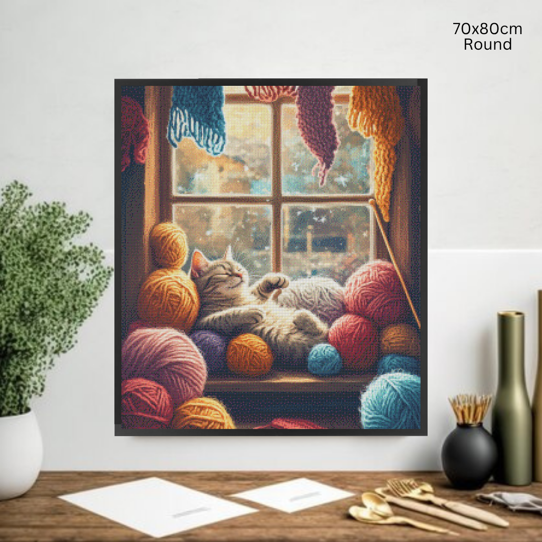 Cozy Whiskers & Warm Yarn: Diamond Painting Collection
