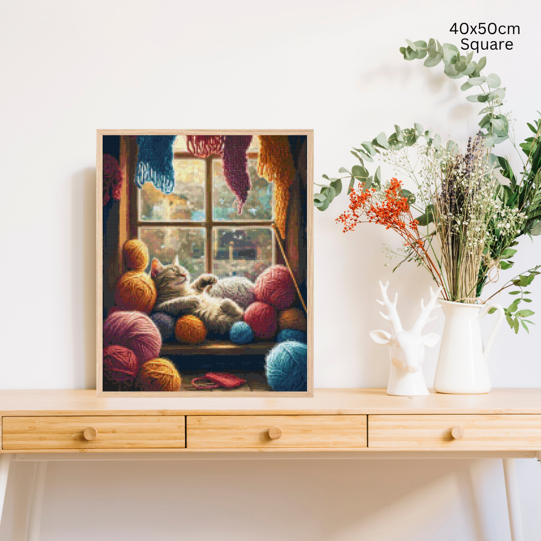 Cozy Whiskers & Warm Yarn: Diamond Painting Collection