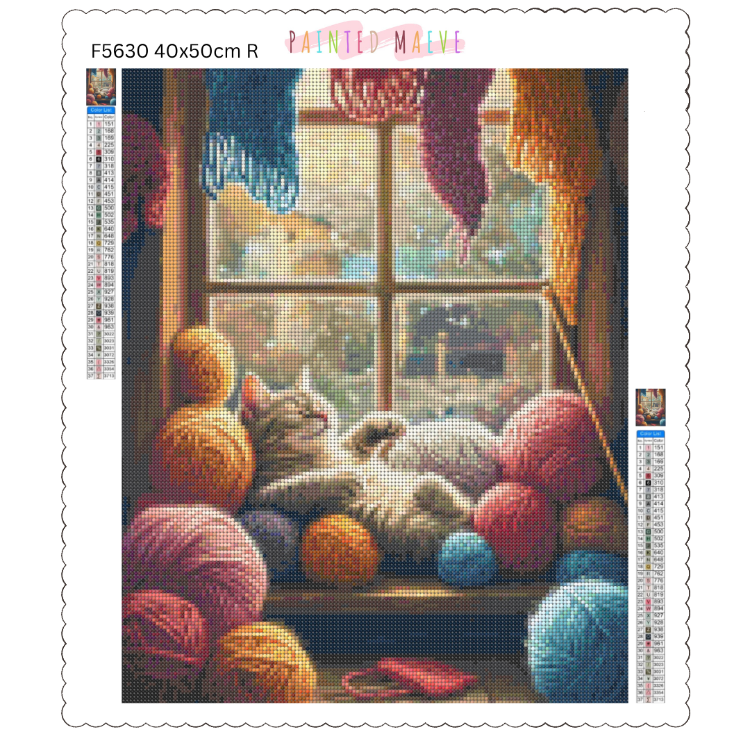Cozy Whiskers & Warm Yarn: Diamond Painting Collection