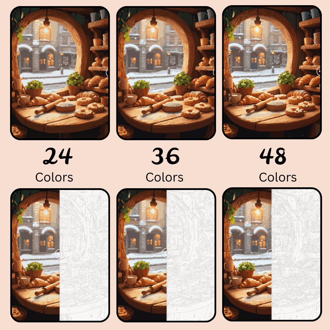 Baking Bliss: Paint-by-Number Collection (24/36/48 colors | No Frame)