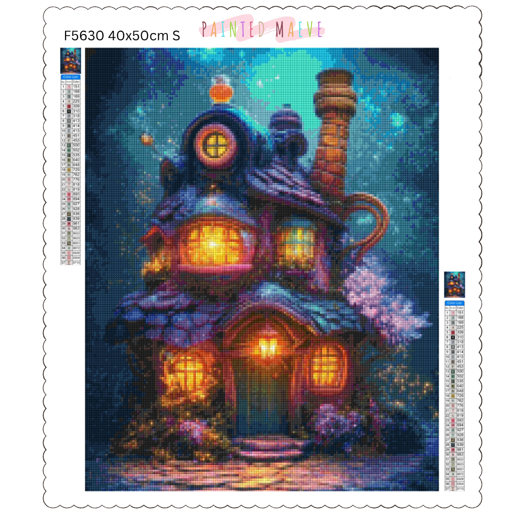 Potion and Crystal Cabin: Diamond Painting Collection