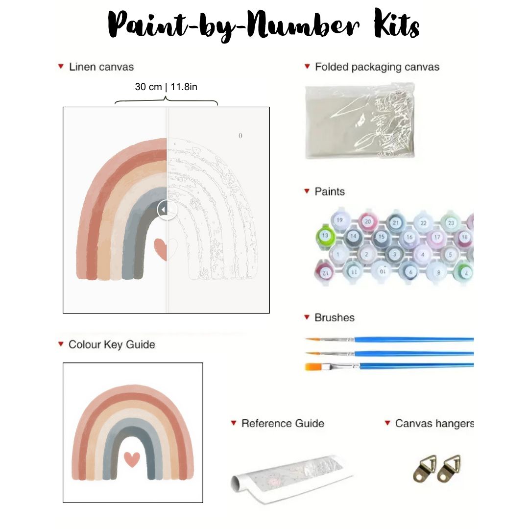 Boho Rainbow Surprices: Paint-by-Number Mini Collection