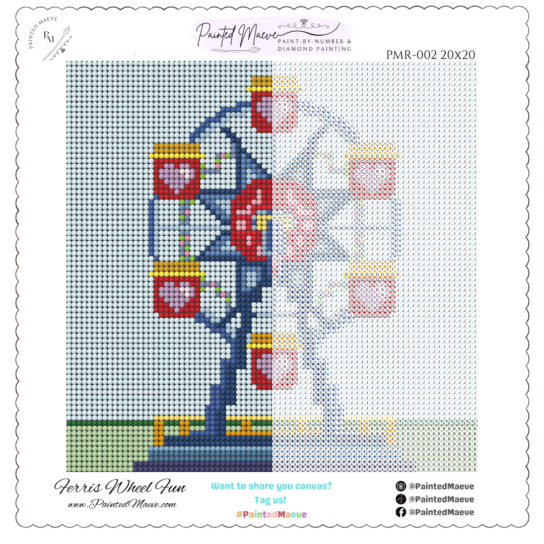 Ferris Wheel Fun: MINI Hand-Rendered Diamond Painting Collection