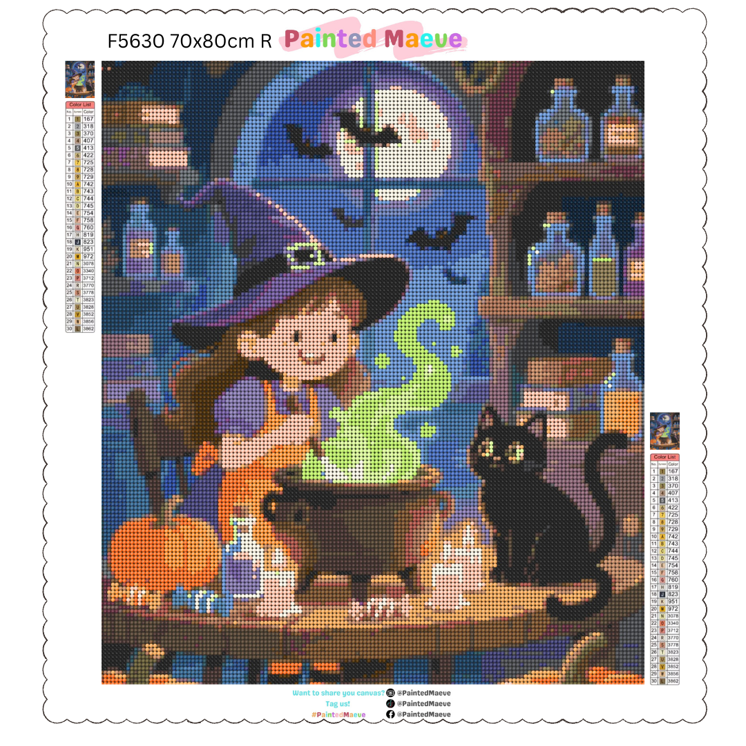 Potion & Purrs: Diamond Painting Halloween Collection