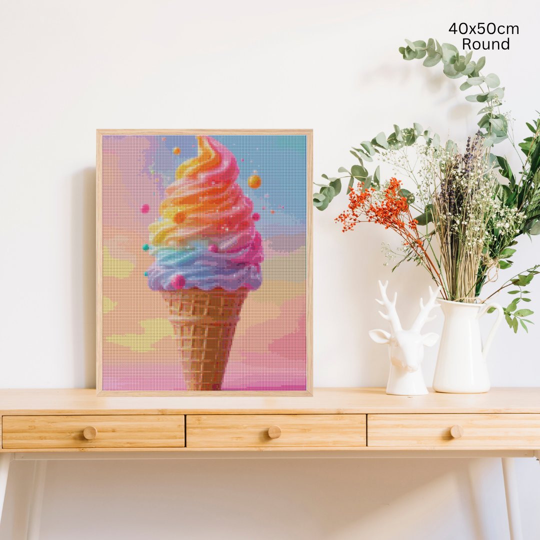 Rainbow Ice Cream: Diamond Painting Collection