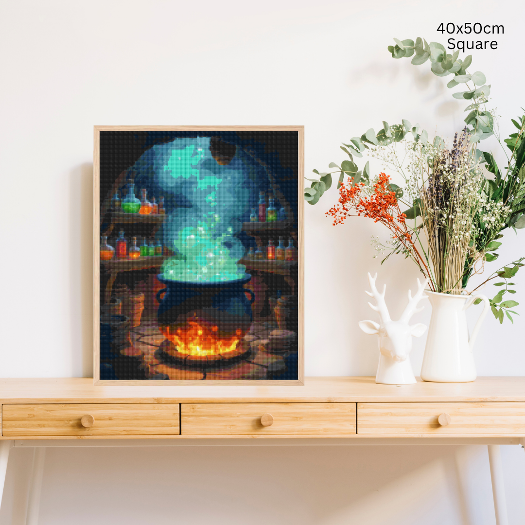 Enchanted Cauldron: Diamond Painting Halloween Collection