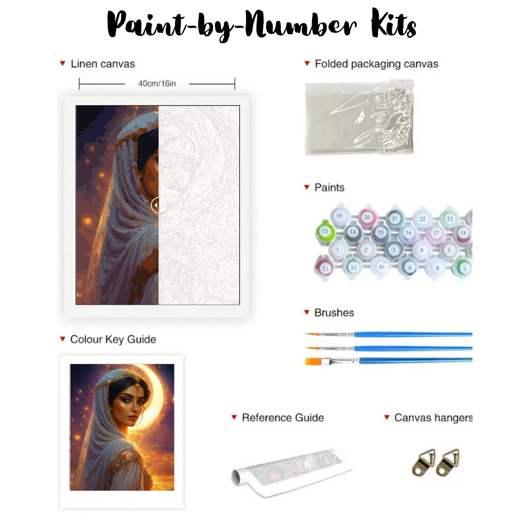 Arabian Beauty: Paint-by-Number Collection (24/36/48 colors | No Frame)