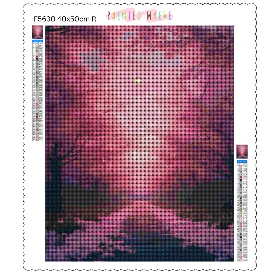 Cherry Blossom Stroll: Diamond Painting Collection