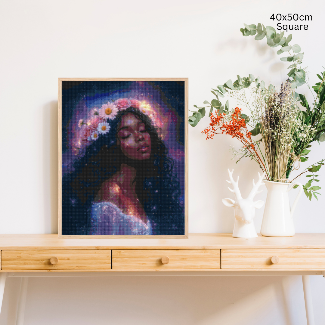 Floral Crown Goddess: Diamond Painting Collection
