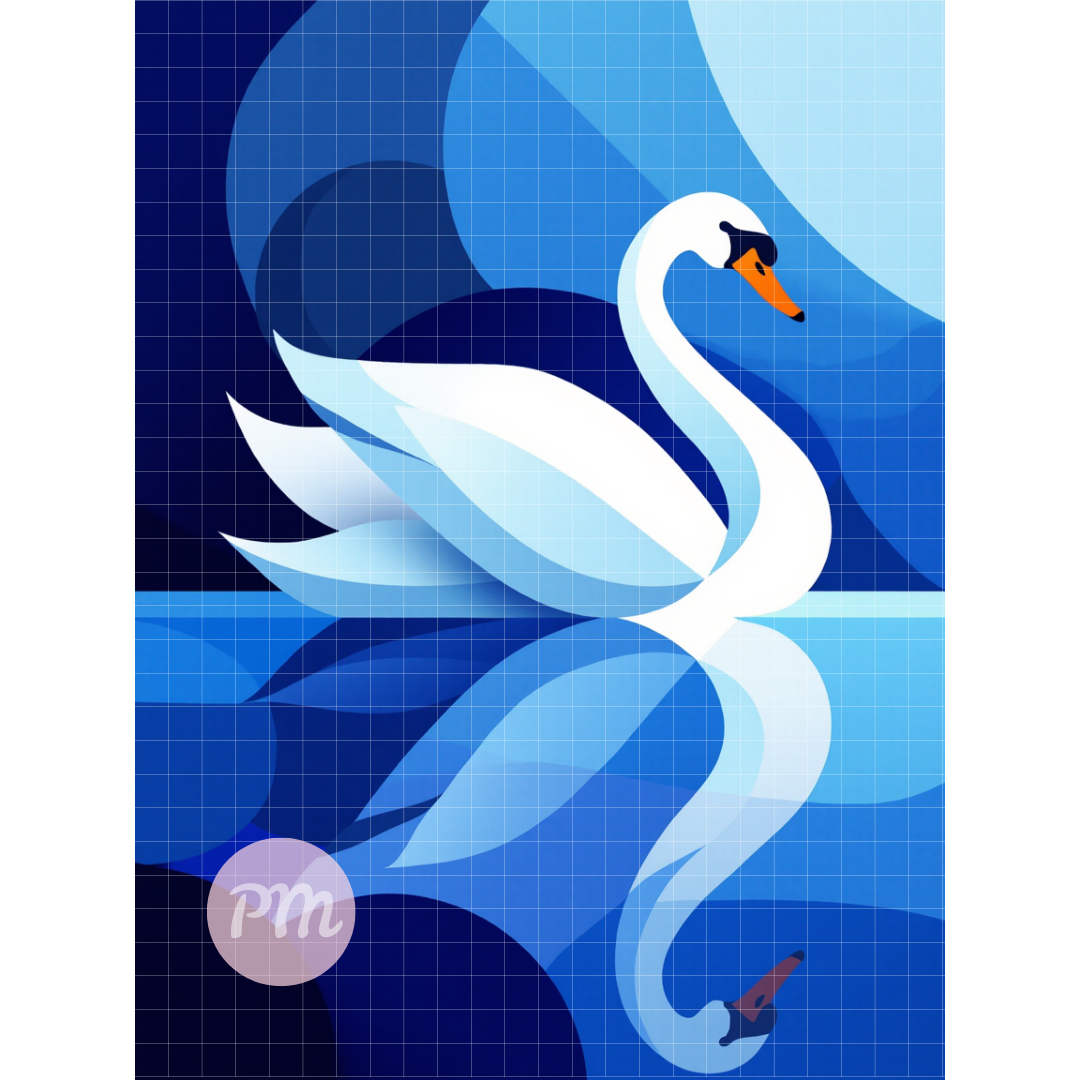 Reflections in Blue: Paint-by-Number Collection (24/36/48 colors | No Frame)