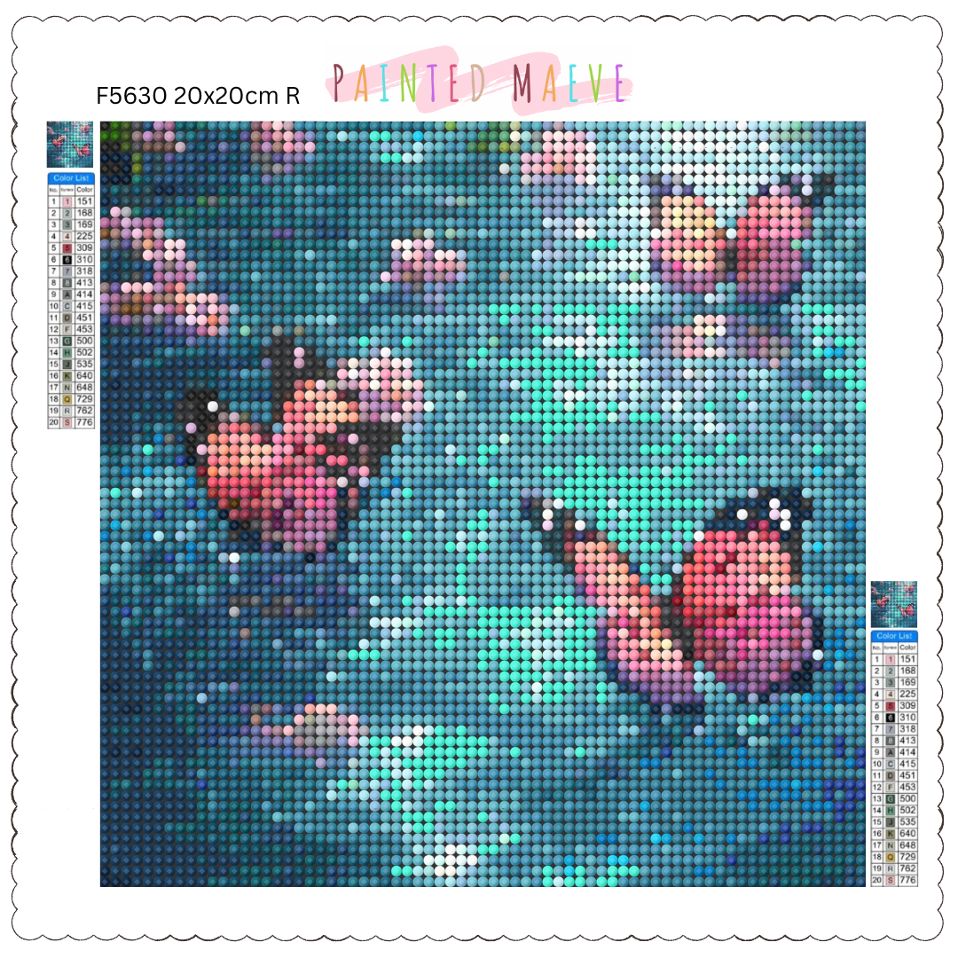 Delicate Blush Wings: Diamond Painting Collection
