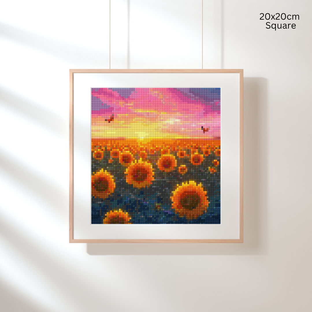 Sunrise Sunflower Meadow: Diamond Painting Collection