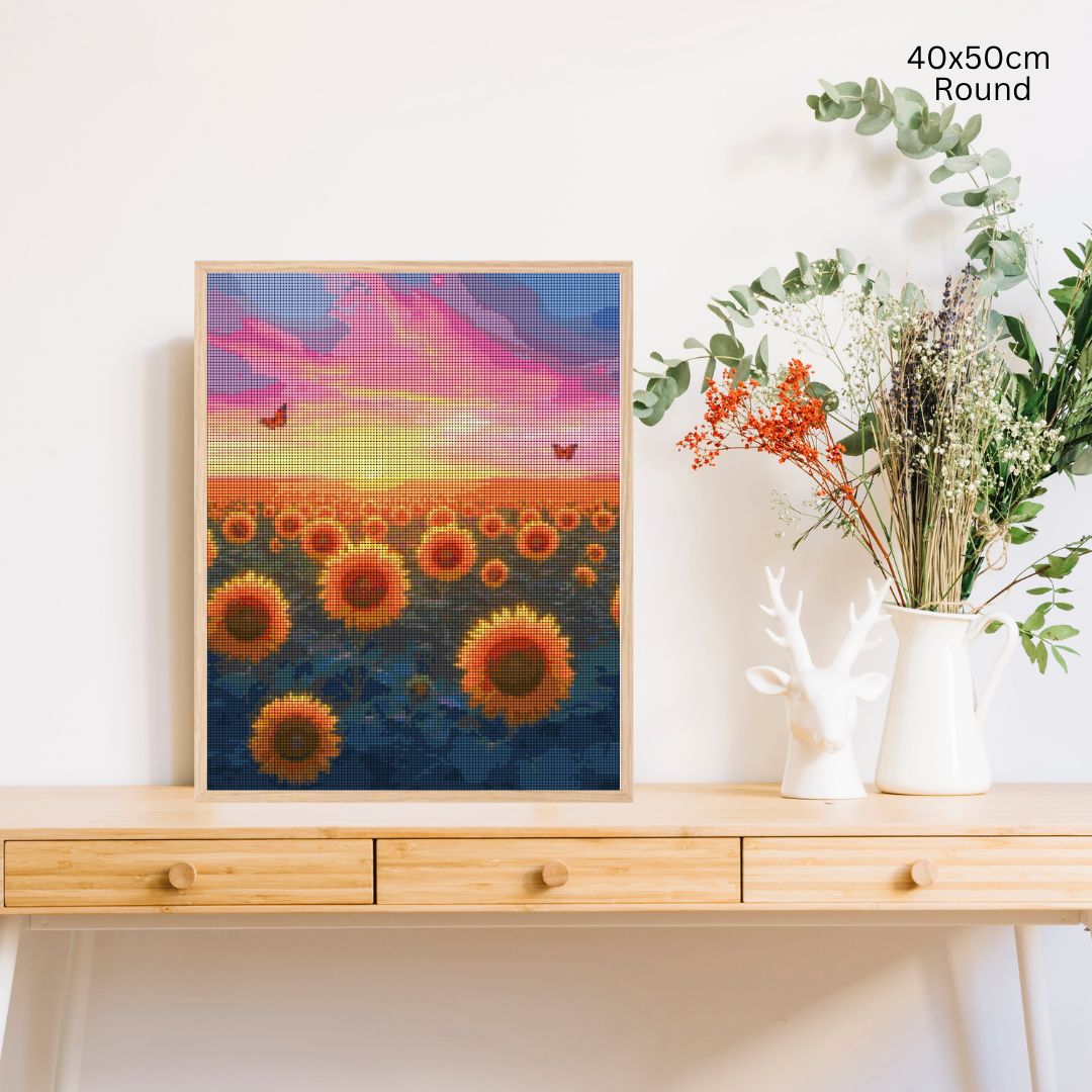 Sunrise Sunflower Meadow: Diamond Painting Collection