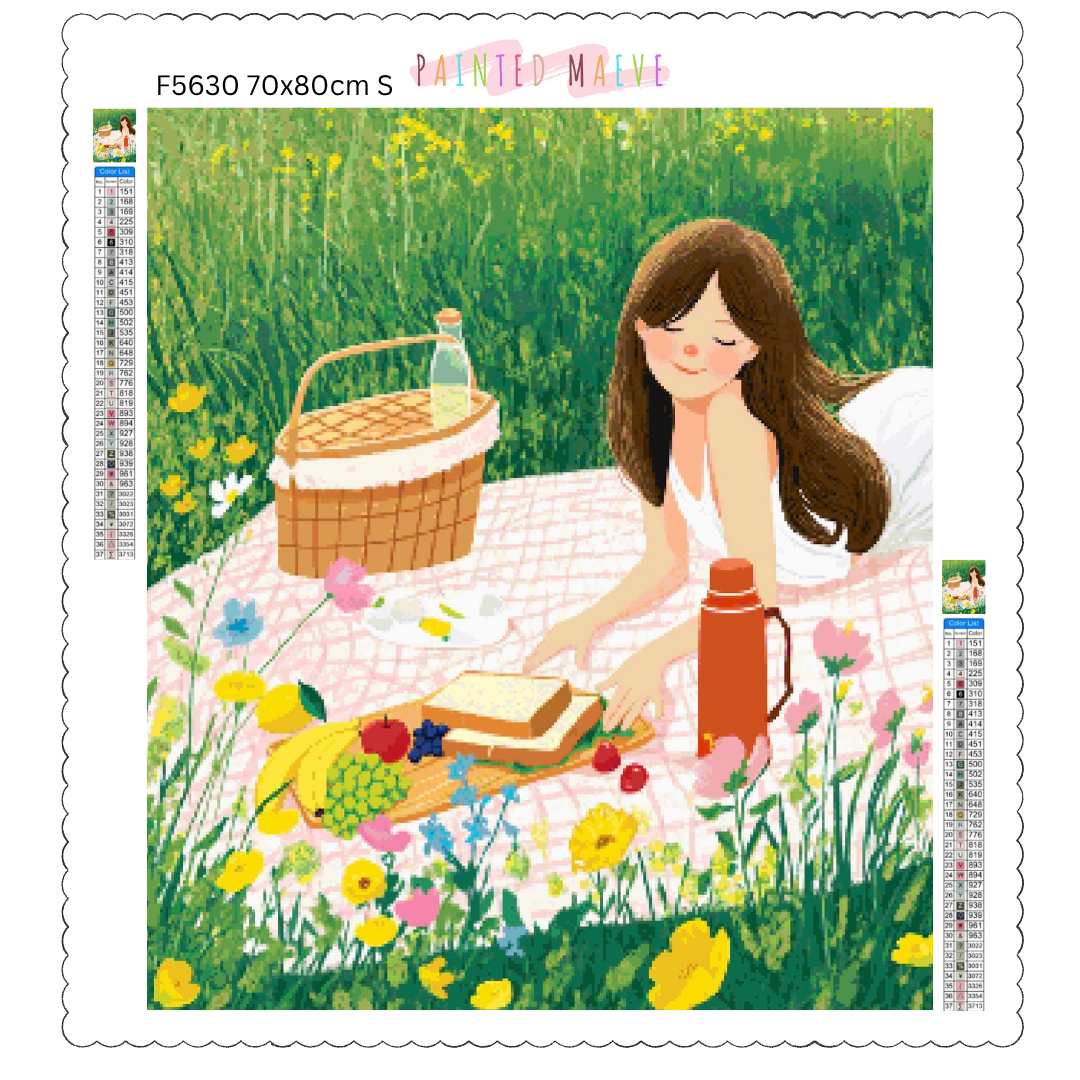 Sunny Picnic Bliss: Diamond Painting Collection