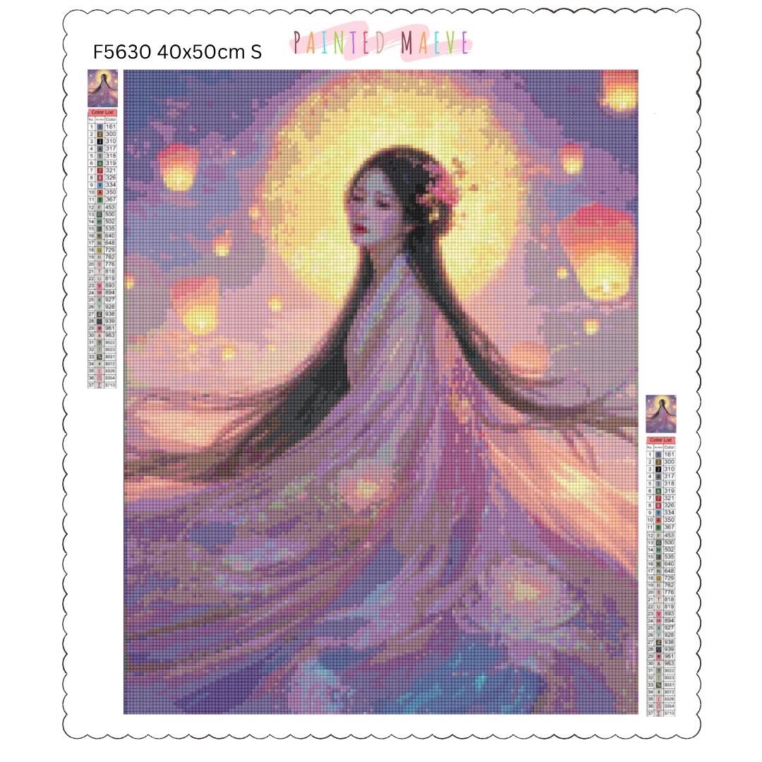 Lotus Princess: Diamond Painting Collection