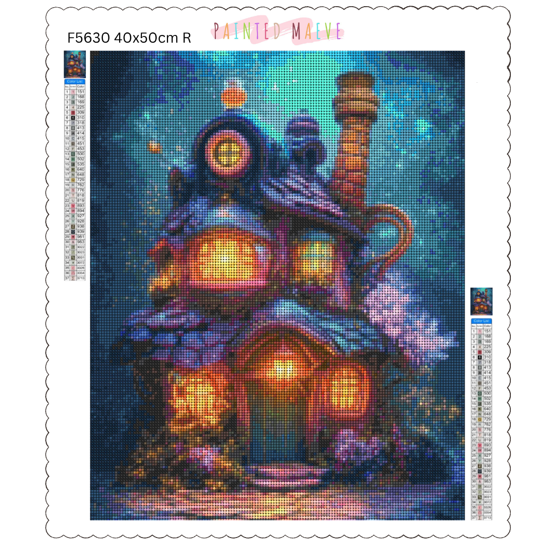 Potion and Crystal Cabin: Diamond Painting Collection