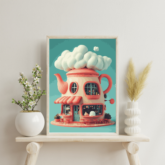 Tea Time Cafe: Paint-by-Number Collection (24/36/48 colors | No Frame)