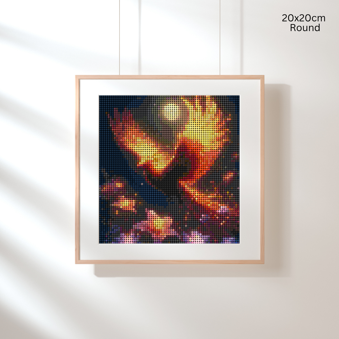 Golden Phoenix Glow: Diamond Painting Collection