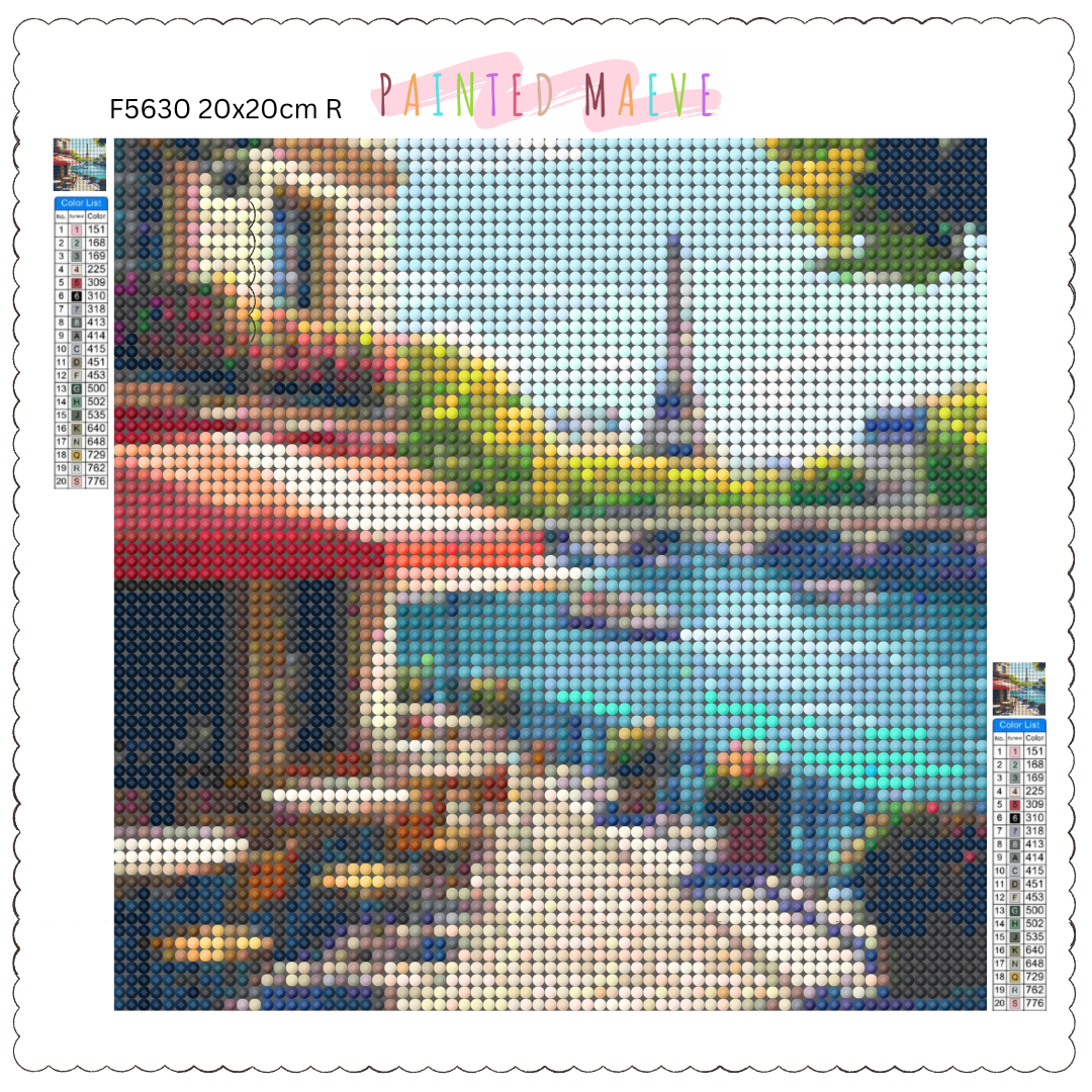 Eiffel's Riverside Charm: Diamond Painting Collection