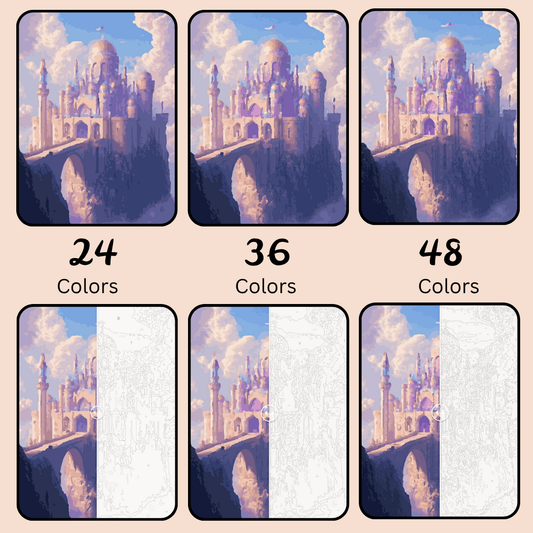 Celestial Fortress: Paint-by-Number Collection (24/36/48 colors | No Frame)