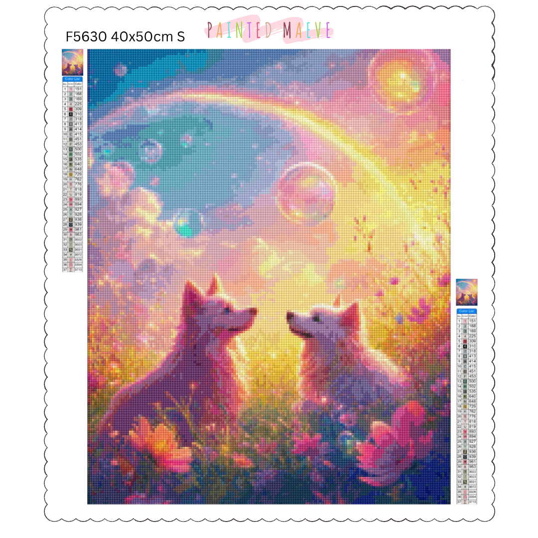 Rainbow Paws & Bubble Dreams: Diamond Painting Collection
