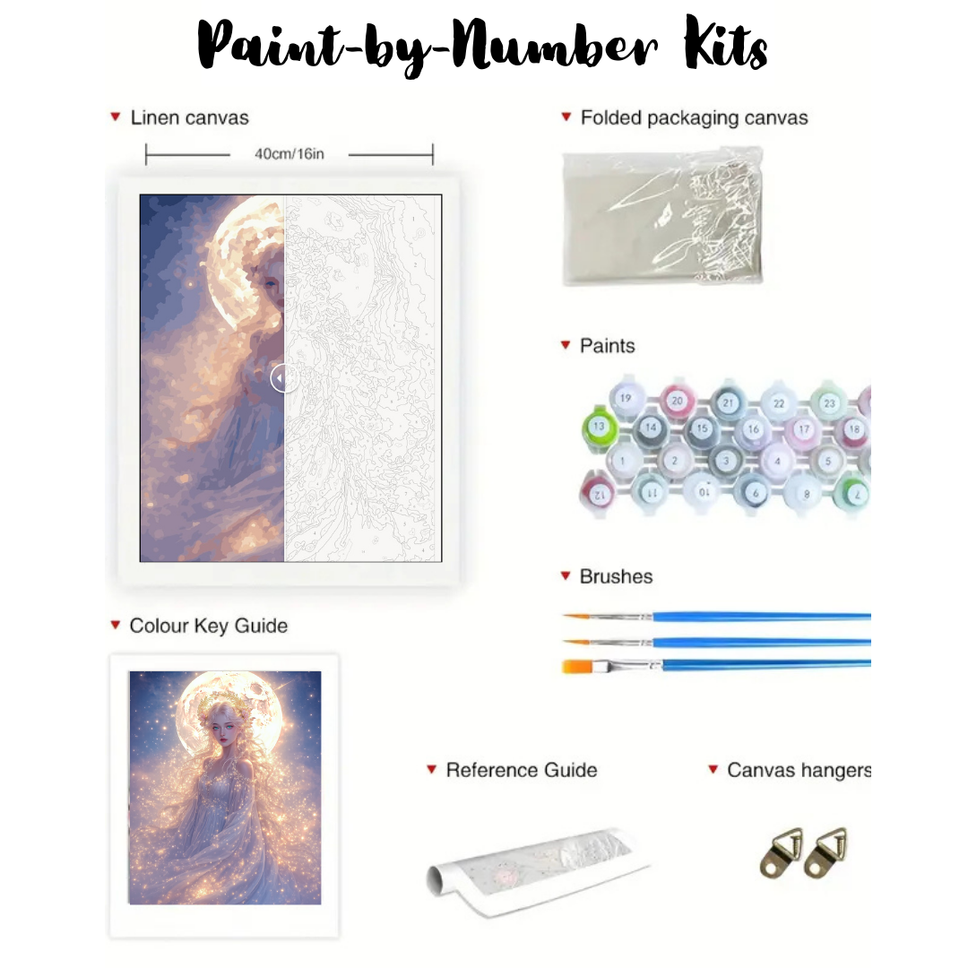 Moonlight Beauty: Paint-by-Number Collection (24/36/48 colors | No Frame)
