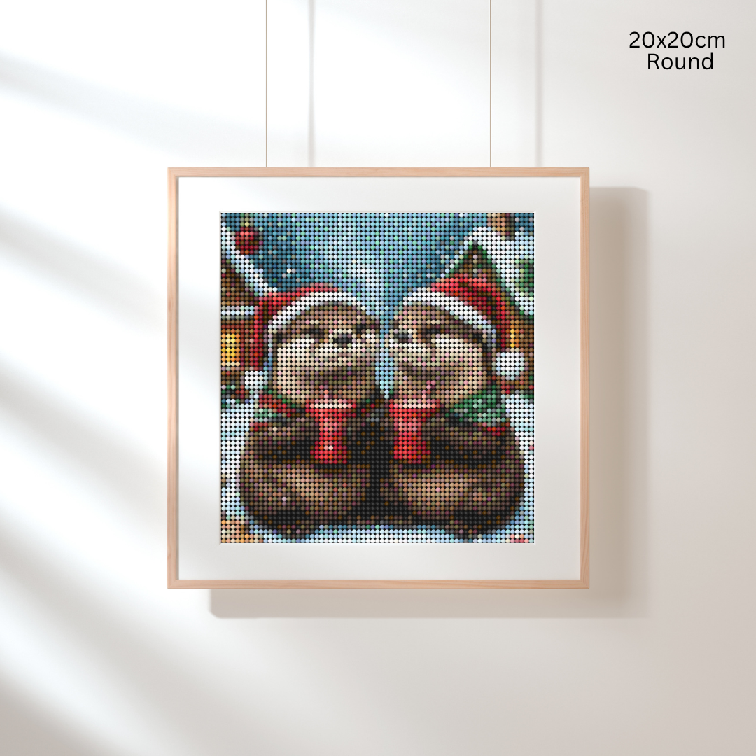 Otters and Cocoa: Diamond Painting Christmas Collection