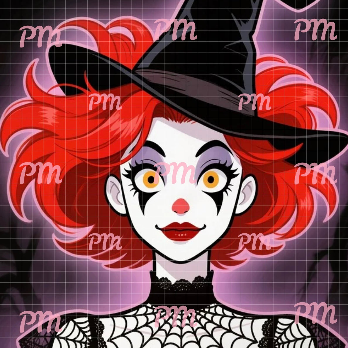 Tricky Scarlet Witch: Hand-Rendered Diamond Painting Halloween Collection