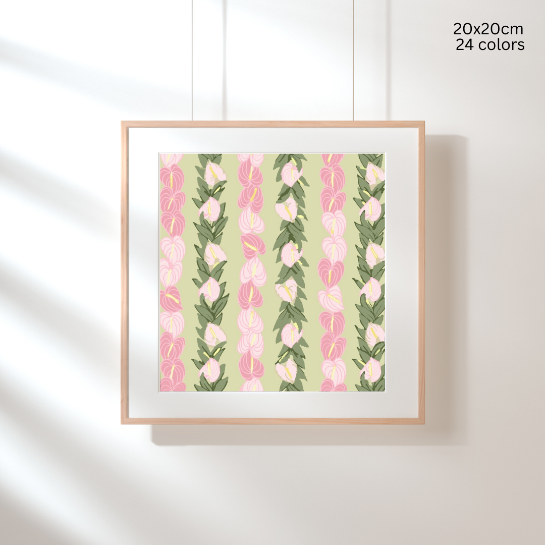 Anthurium Lei: Paint-by-Number Collection (24/36/48 colors | No Frame)