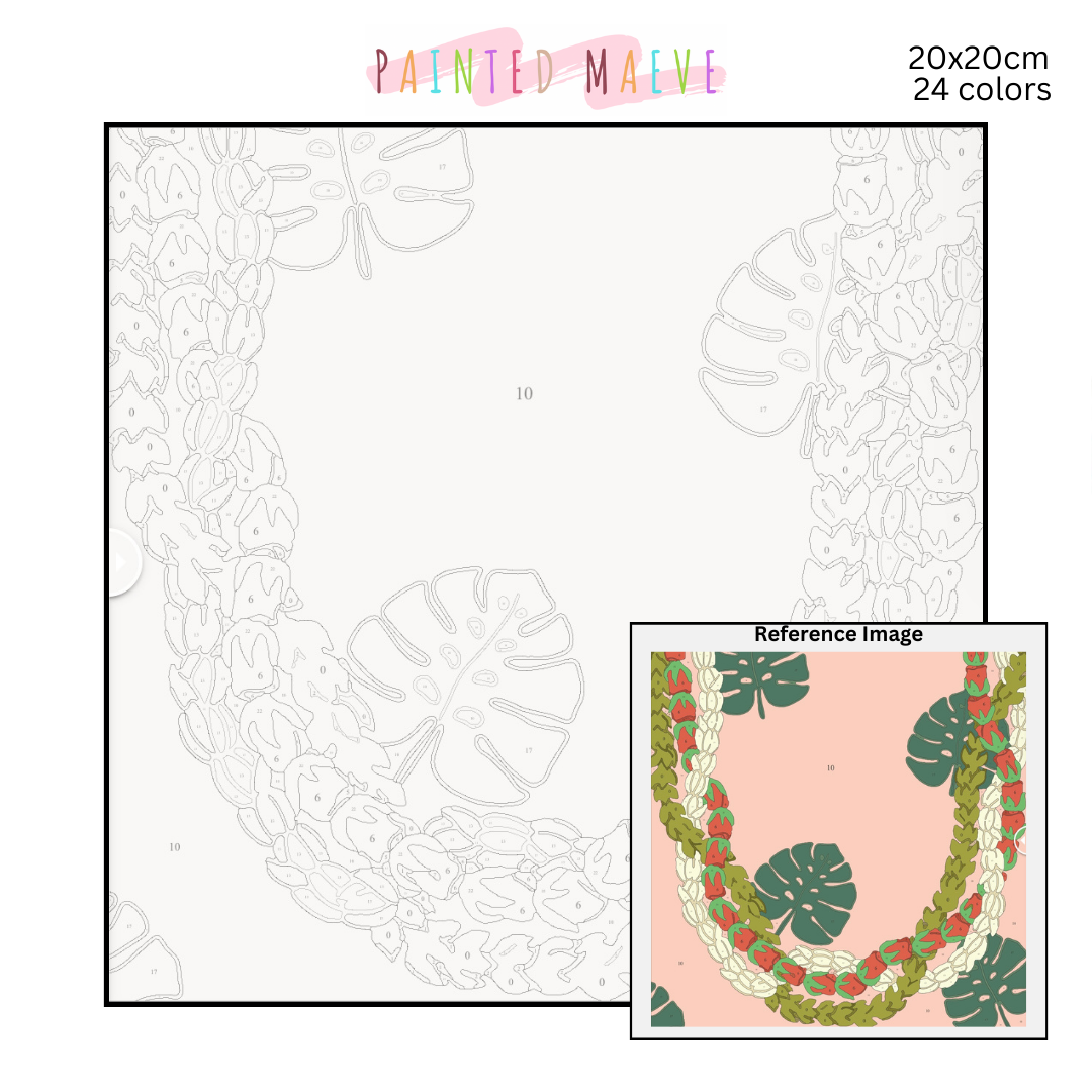 Intertwined Lei’s: Paint-by-Number Collection (24/36/48 colors | No Frame)