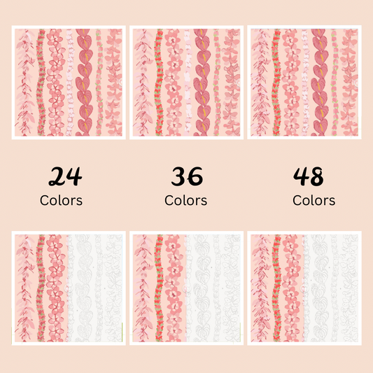 Pink Pua’s: Paint-by-Number Collection (24/36/48 colors | No Frame)