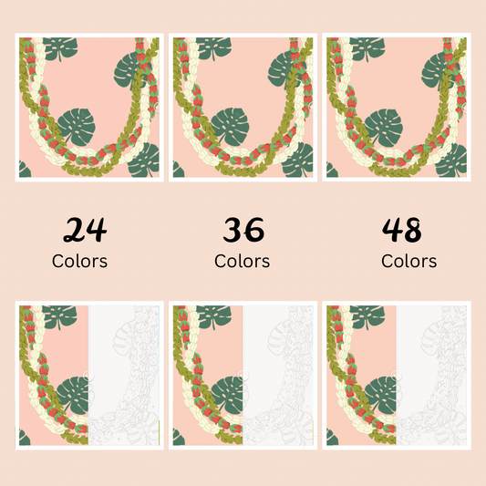 Intertwined Lei’s: Paint-by-Number Collection (24/36/48 colors | No Frame)