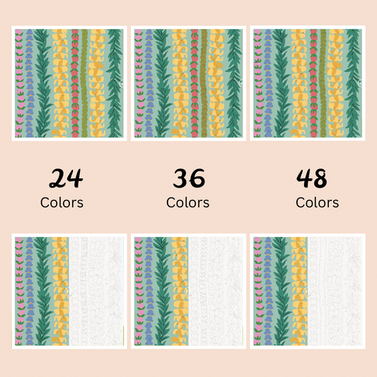 Lei’s of Hawai’i: Paint-by-Number Collection (24/36/48 colors | No Frame)