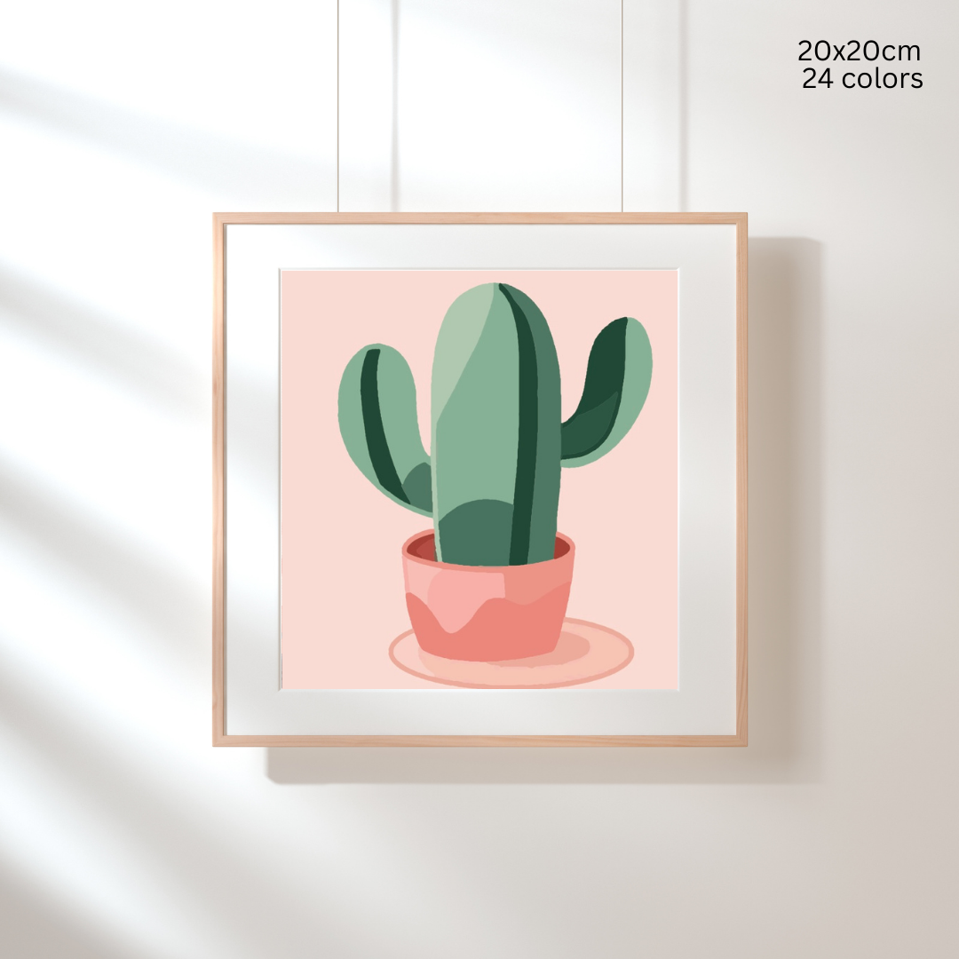 Cactus Makes Perfect: MINI Paint-by-Number Collection (24/36/48 colors | No Frame)