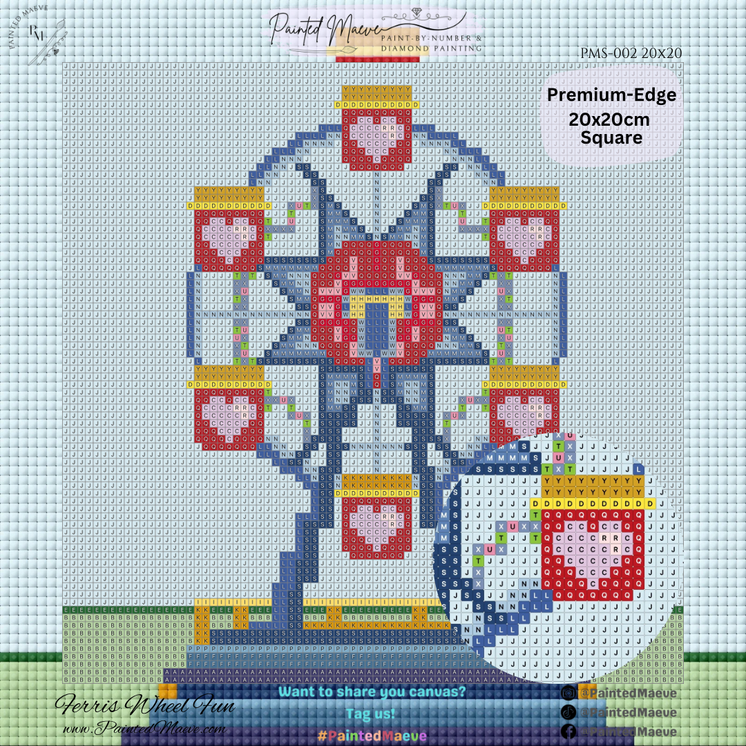 Ferris Wheel Fun: MINI Hand-Rendered Diamond Painting Collection