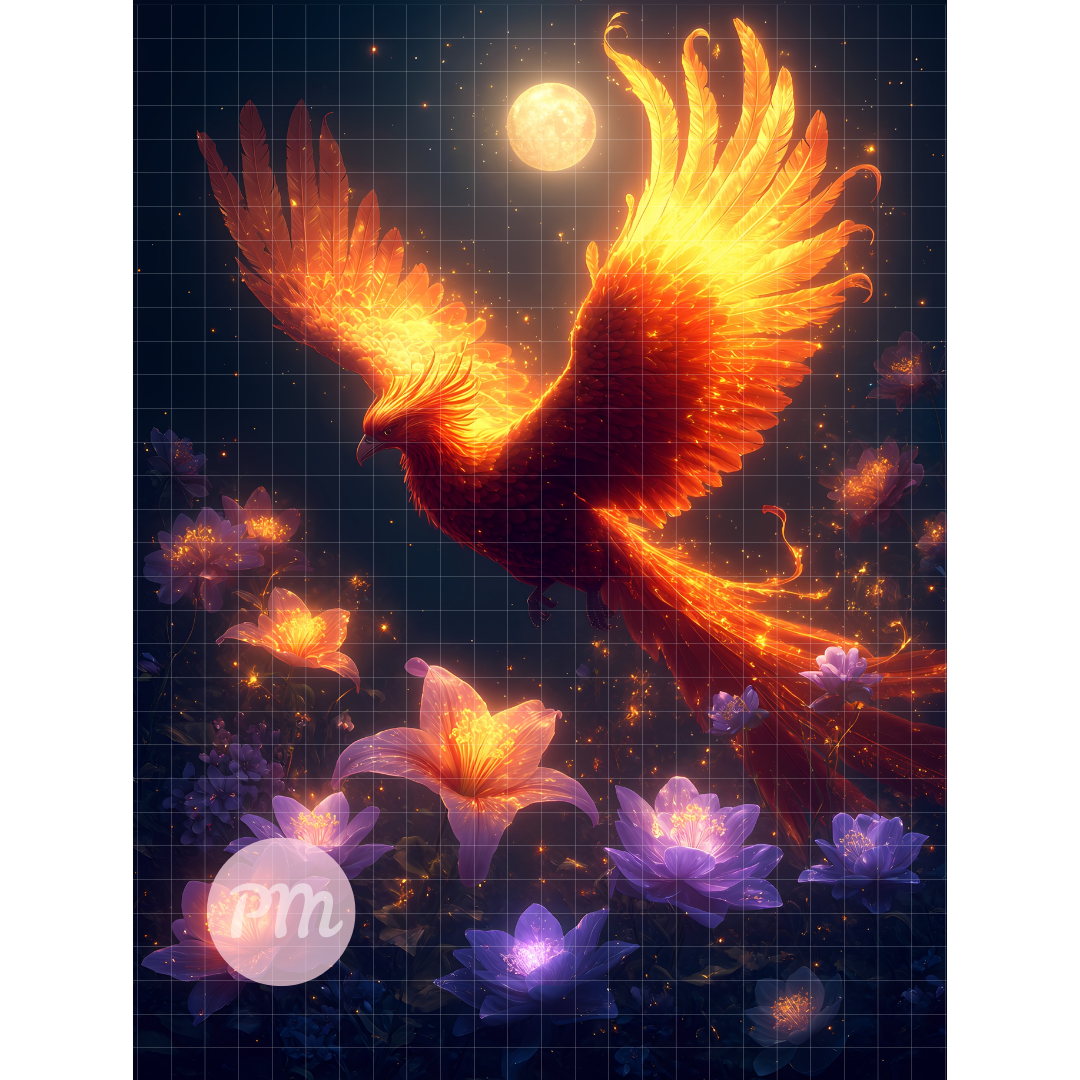 Golden Phoenix Glow: Paint-by-Number Collection (24/36/48 colors | No Frame)