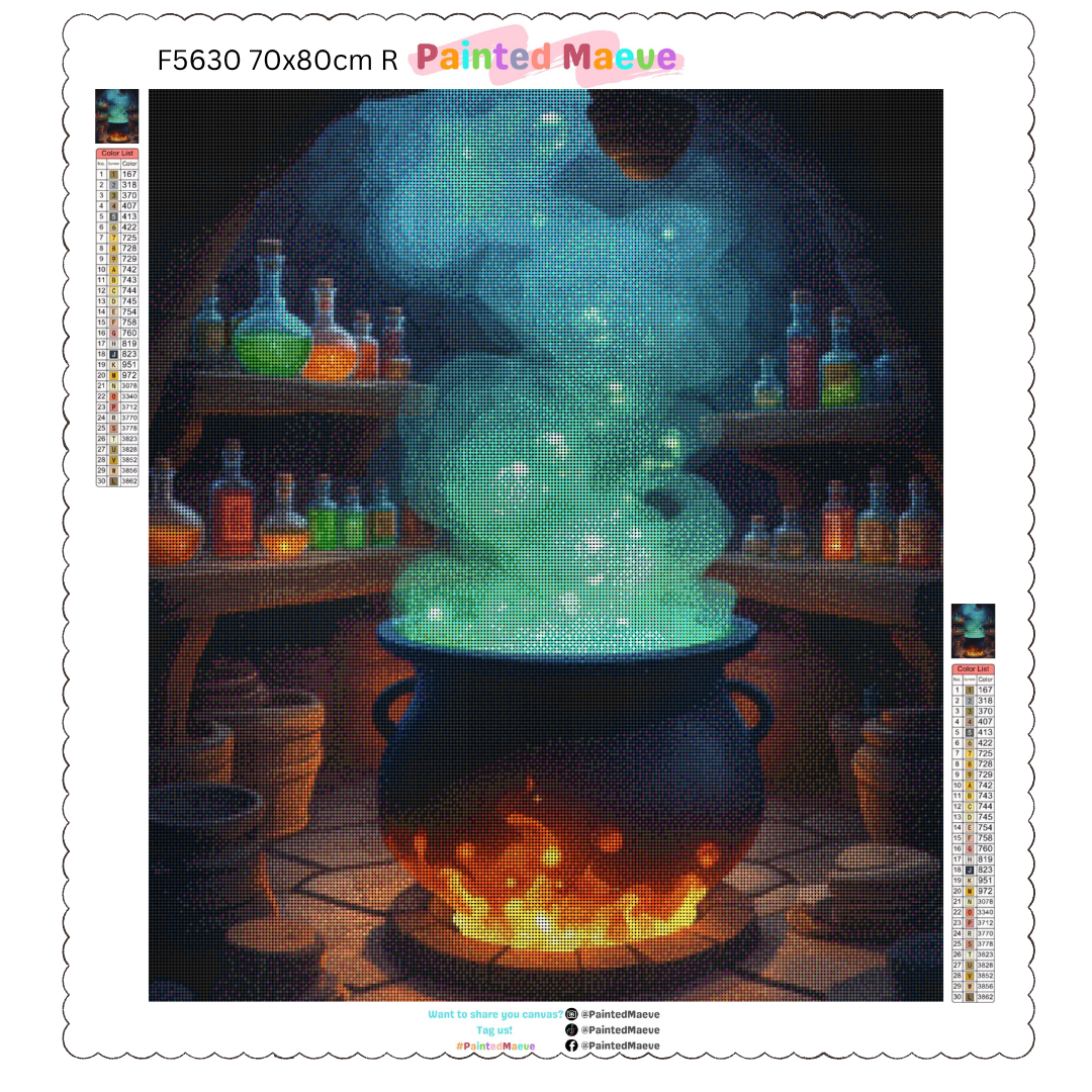 Enchanted Cauldron: Diamond Painting Halloween Collection