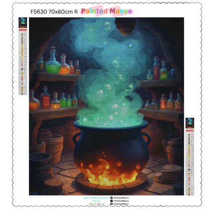 Enchanted Cauldron: Diamond Painting Halloween Collection