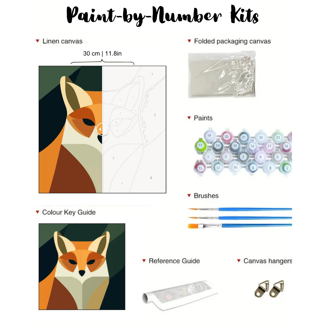 Colors of a Fox: Paint-by-Number Mini Collection