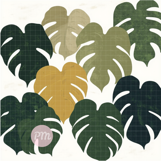 Monstera Silhouette: Diamond Painting Mini Collection