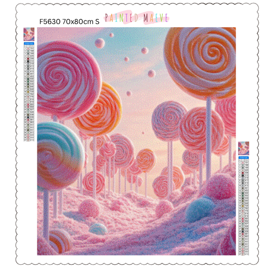 Lollipop Meadow: Diamond Painting Collection
