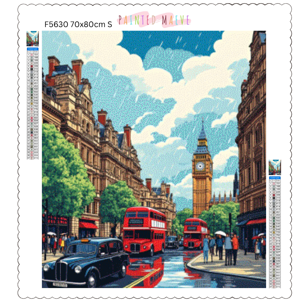 Rainy London Stroll: Diamond Painting Collection