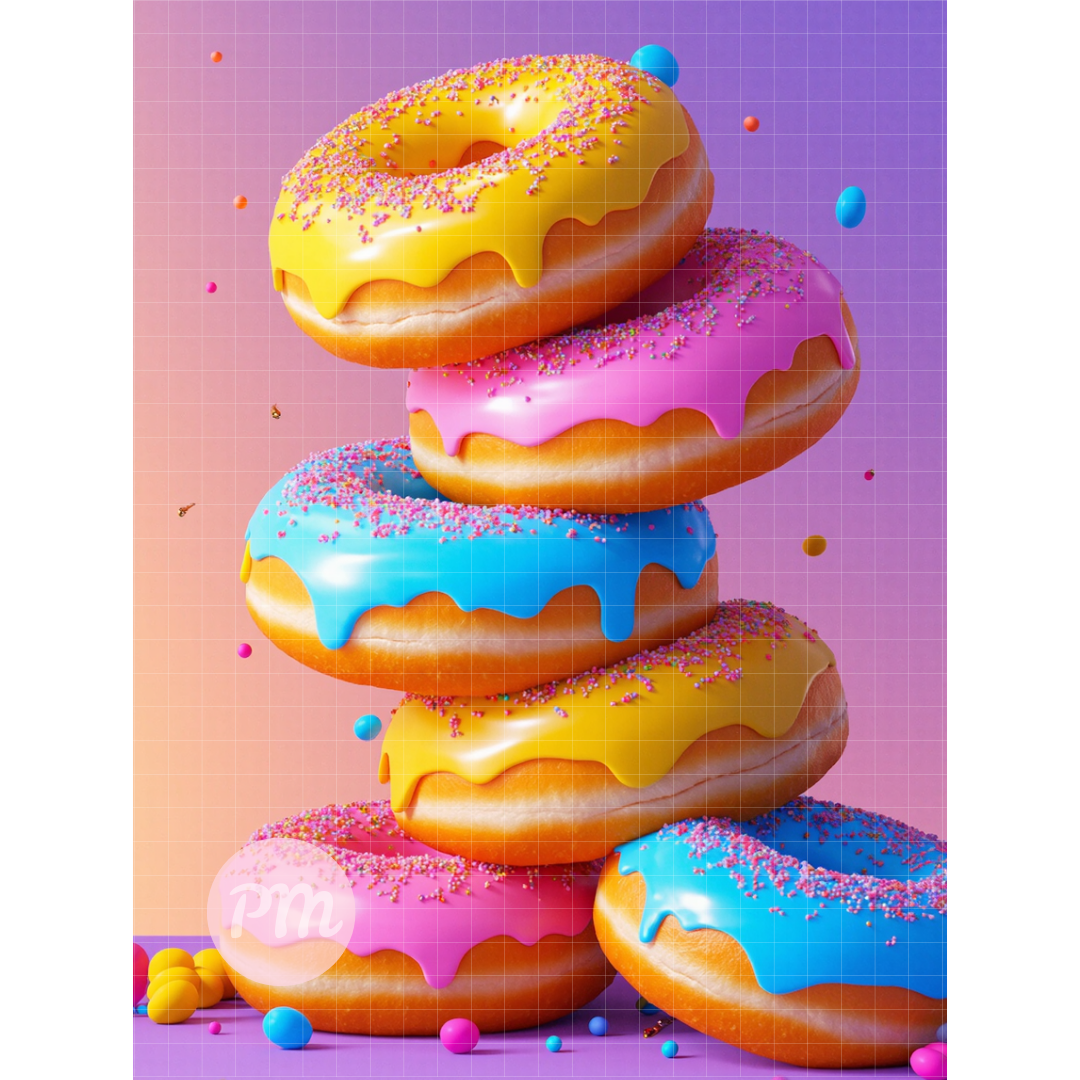 Donut Delight: Paint-by-Number Collection (24/36/48 colors | No Frame)