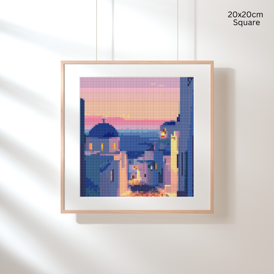 Road in Santorini: Diamond Painting Collection