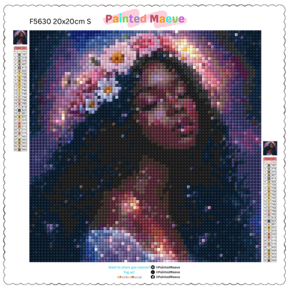 Floral Crown Goddess: Diamond Painting Collection
