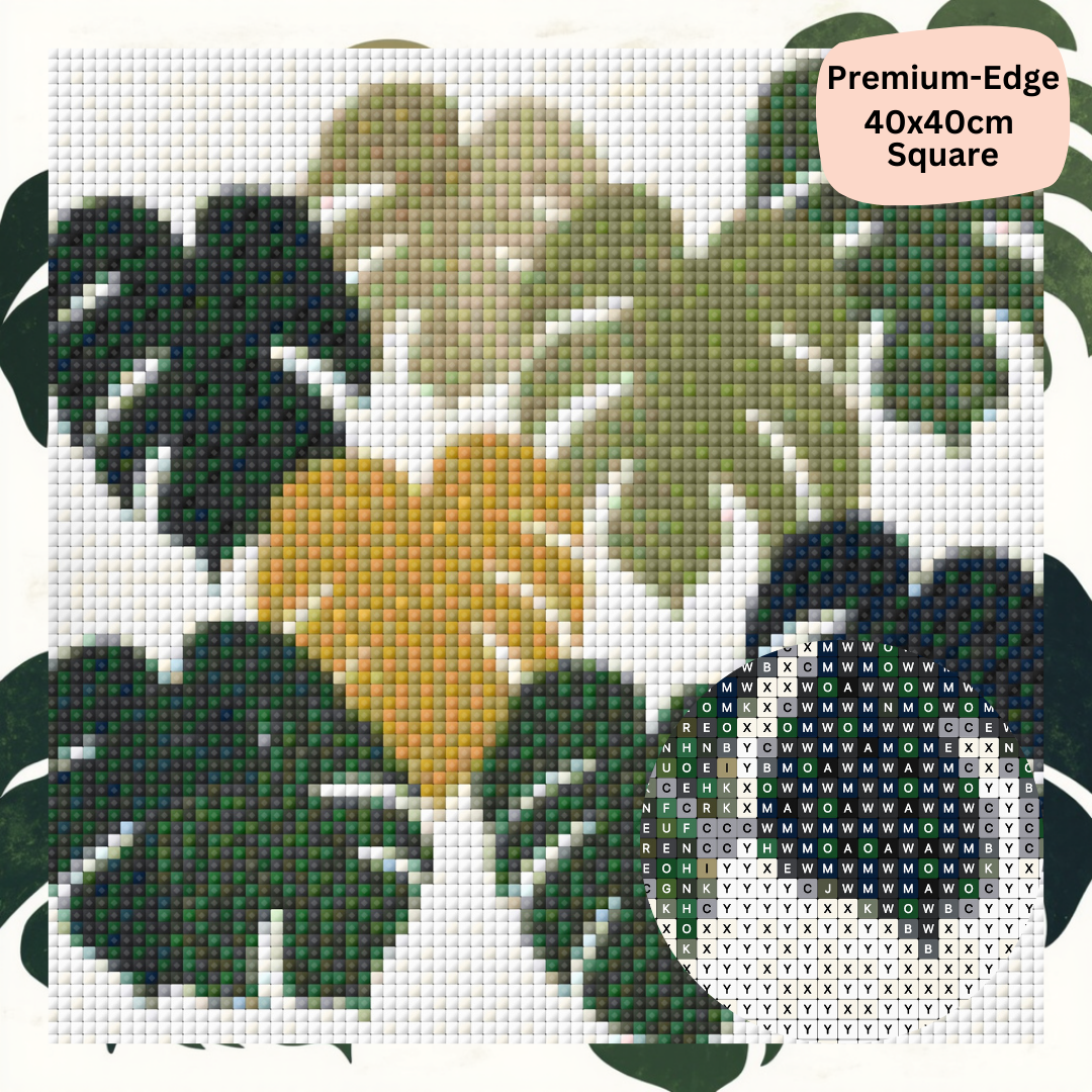 Monstera Silhouette: MINI Diamond Painting Collection
