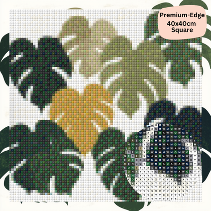 Monstera Silhouette: MINI Diamond Painting Collection