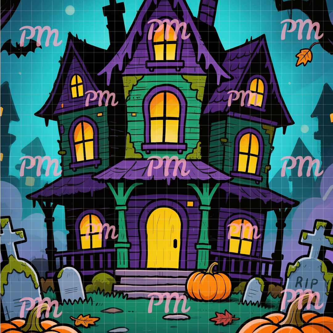 Haunted Glow Manor: Paint-by-Number Halloween Collection (24/36/48 colors | No Frame)